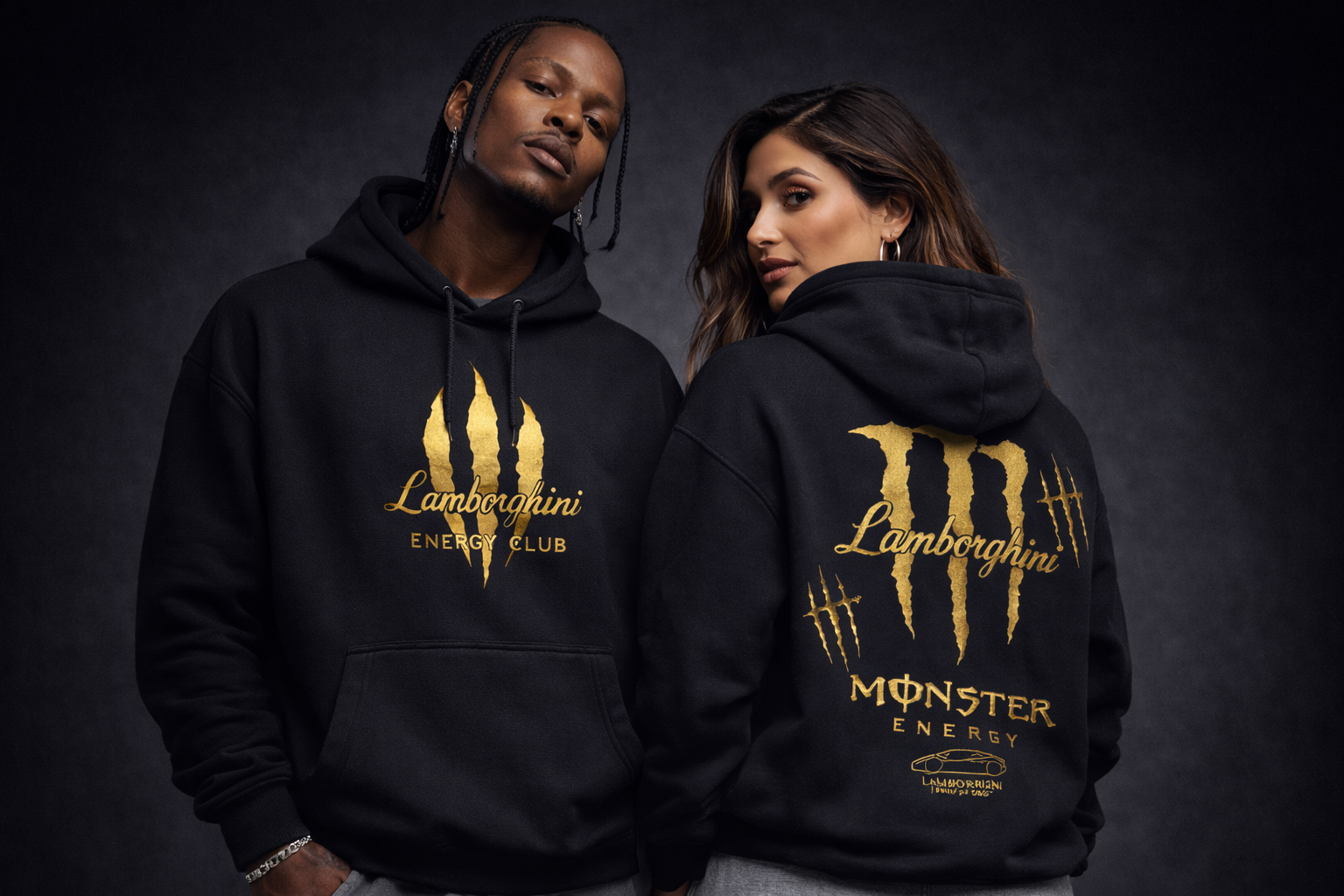 ANTYON Monster x Lambo Gold Claw Oversized Hoodie