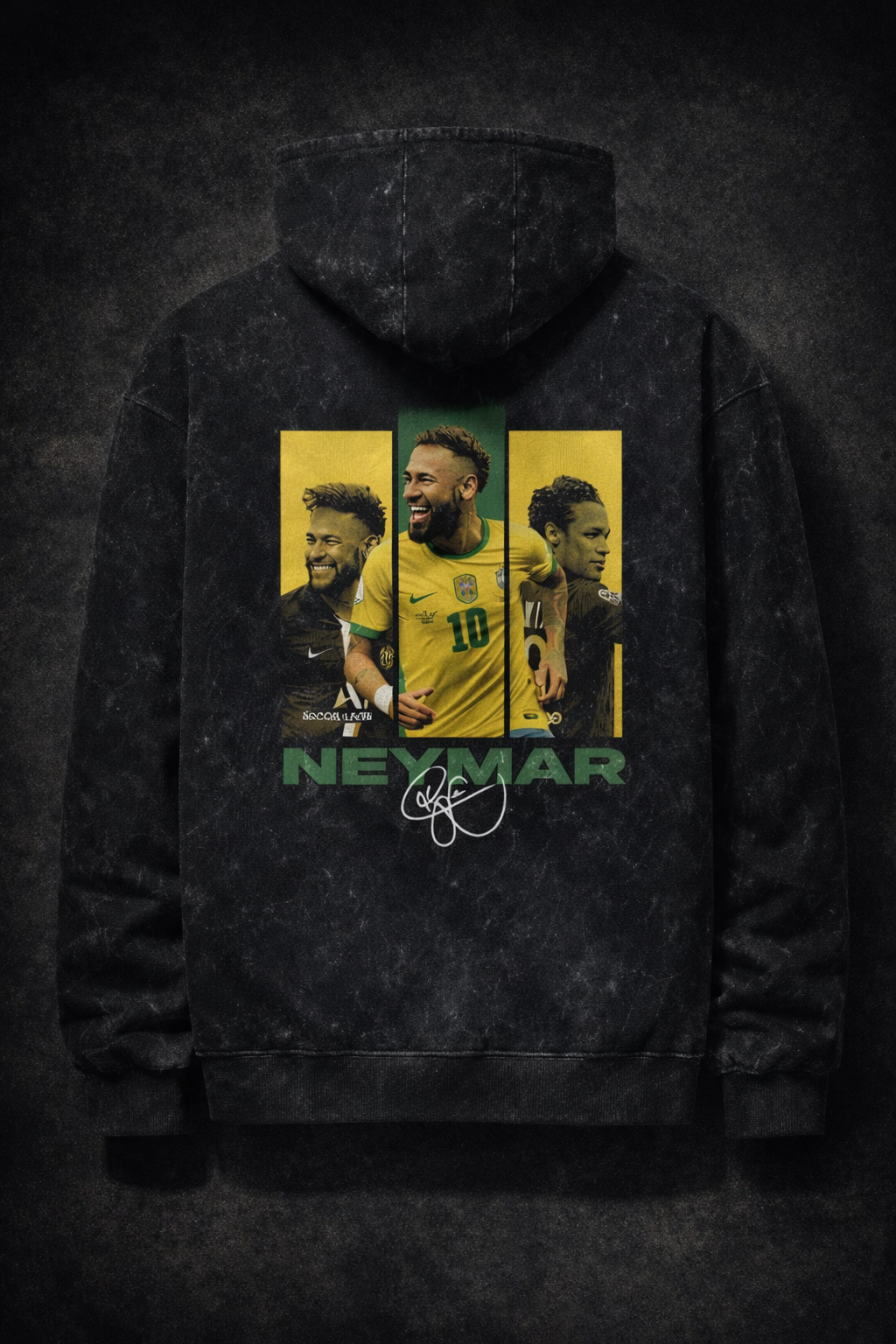 Vintage Acid Wash Football Icon Hoodie – Oversized Streetwear  ANTYON