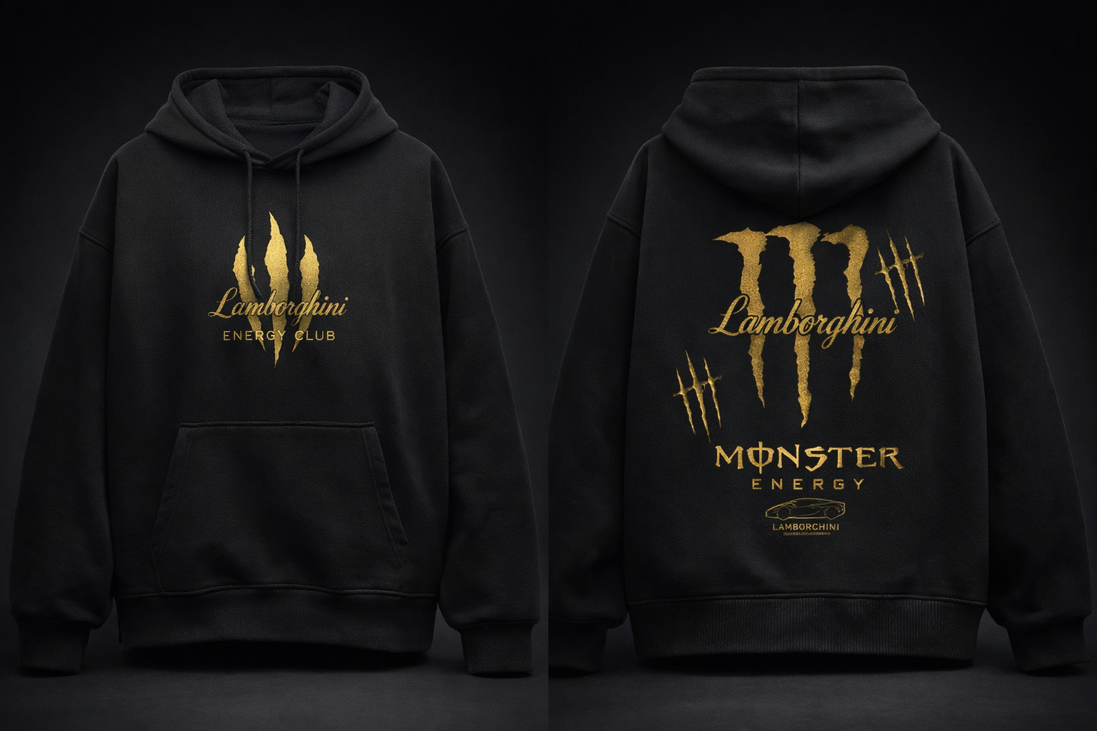 ANTYON Monster x Lambo Gold Claw Oversized Hoodie