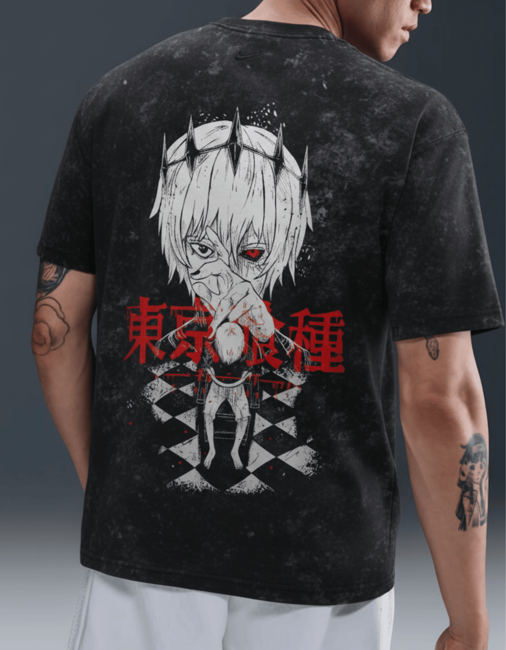 Tokyo Ghoul Oversized Acid-Washed Tee | ANTYON Streetwear Drop